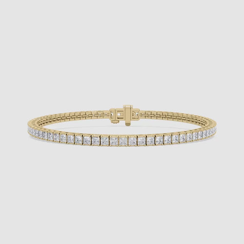 PRINCESS SHAPE DIAMOND TENNIS BRACELET