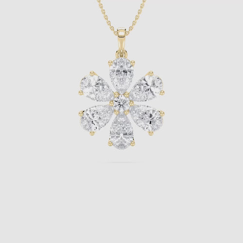 PEAR FLOWER PENDENT