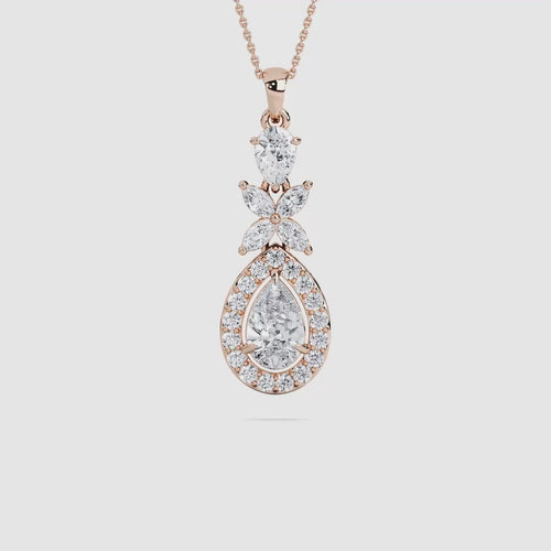 HALO DROP PEAR PENDENT