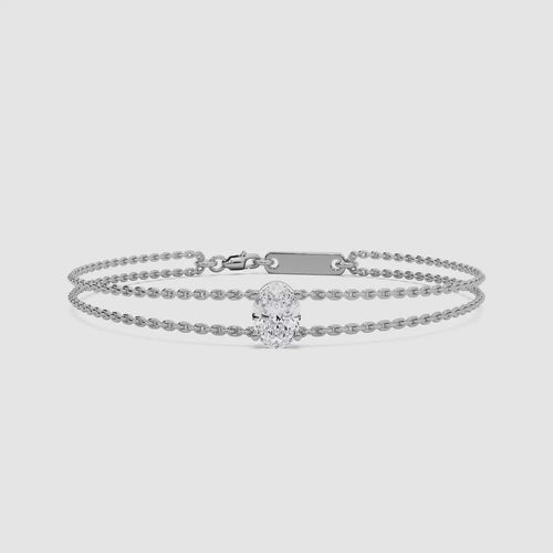 OVAL SOLITAIRE 1 CARAT BRACELET