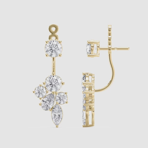 THREE SHAPE OF DIAMOND EARRING