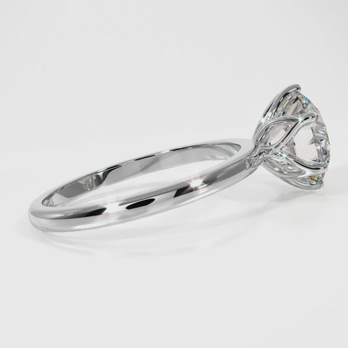 IGI Certified Lab Created Diamond Round Cut Solitaire Engagement Ring, Dazzling and Sparkling Minimalist Ring