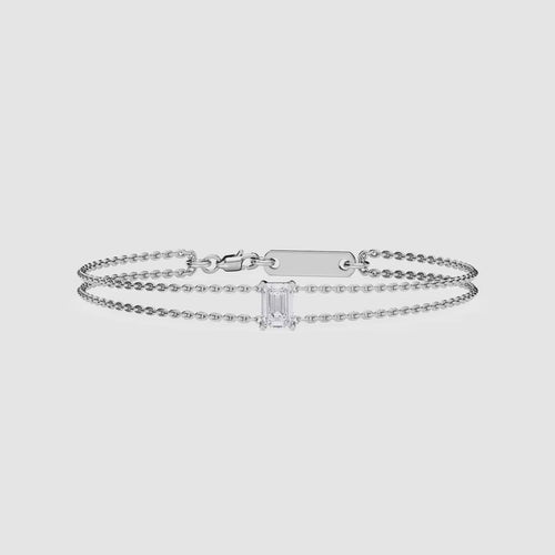 EMERALD SOLITAIRE 1 CARAT BRACELET
