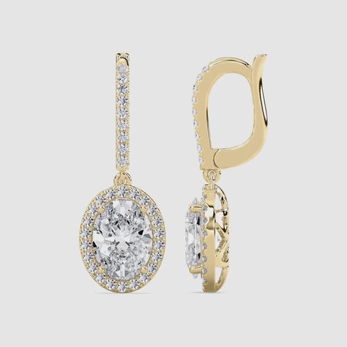 OVAL HALO DROP BALI