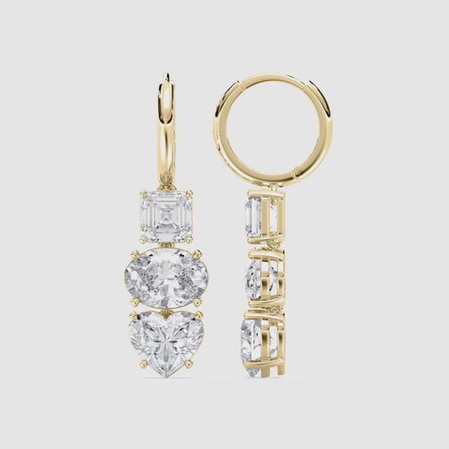 THREE STONE EARRING