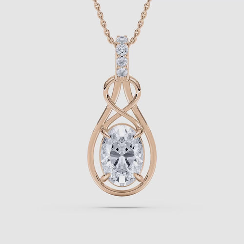 DROP OVAL SOLITAIRE PENDENT