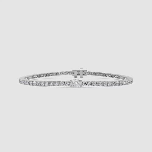 OVAL CENTER SIDE ROUND BRACELET