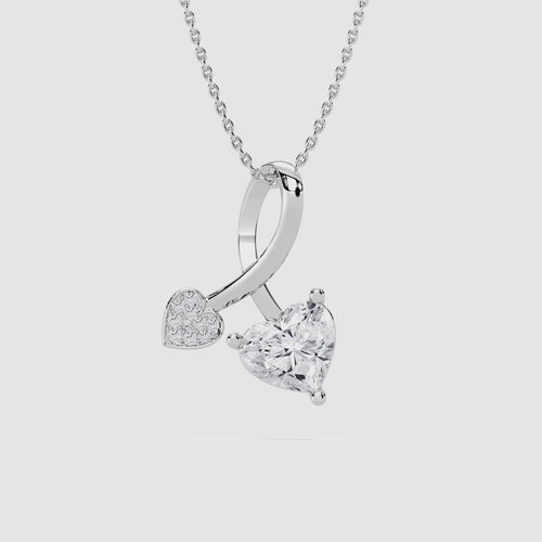 LOVE HEART SOLITAIRE PENDENT