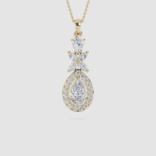 HALO DROP PEAR PENDENT