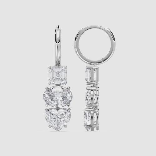THREE STONE EARRING