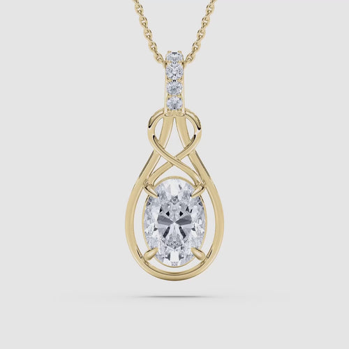 DROP OVAL SOLITAIRE PENDENT