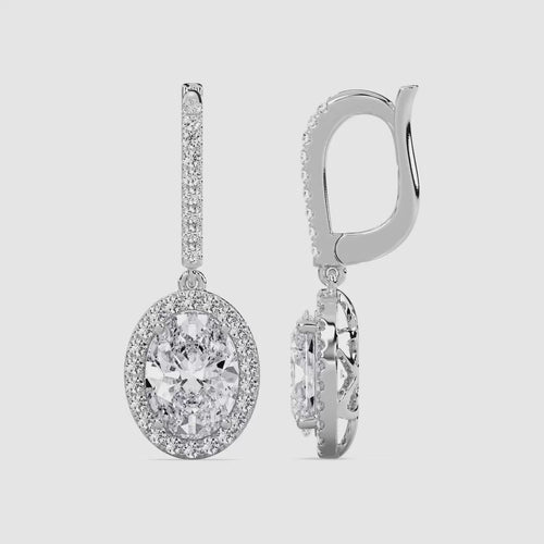 OVAL HALO DROP BALI
