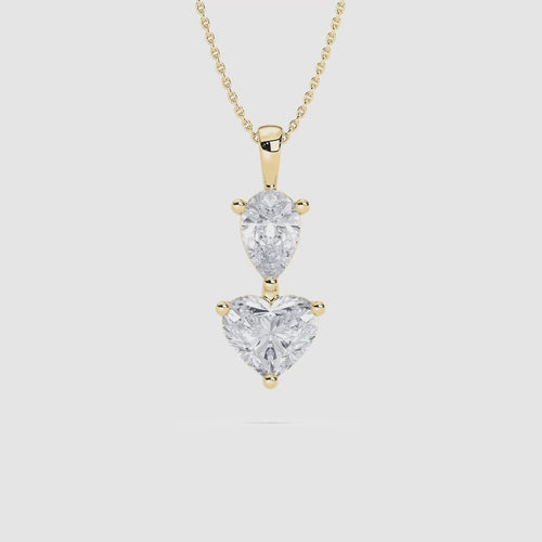 HEART & PEAR COMBO PENDENT