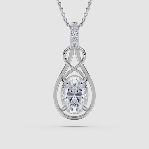DROP OVAL SOLITAIRE PENDENT